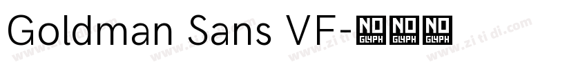 Goldman Sans VF字体转换